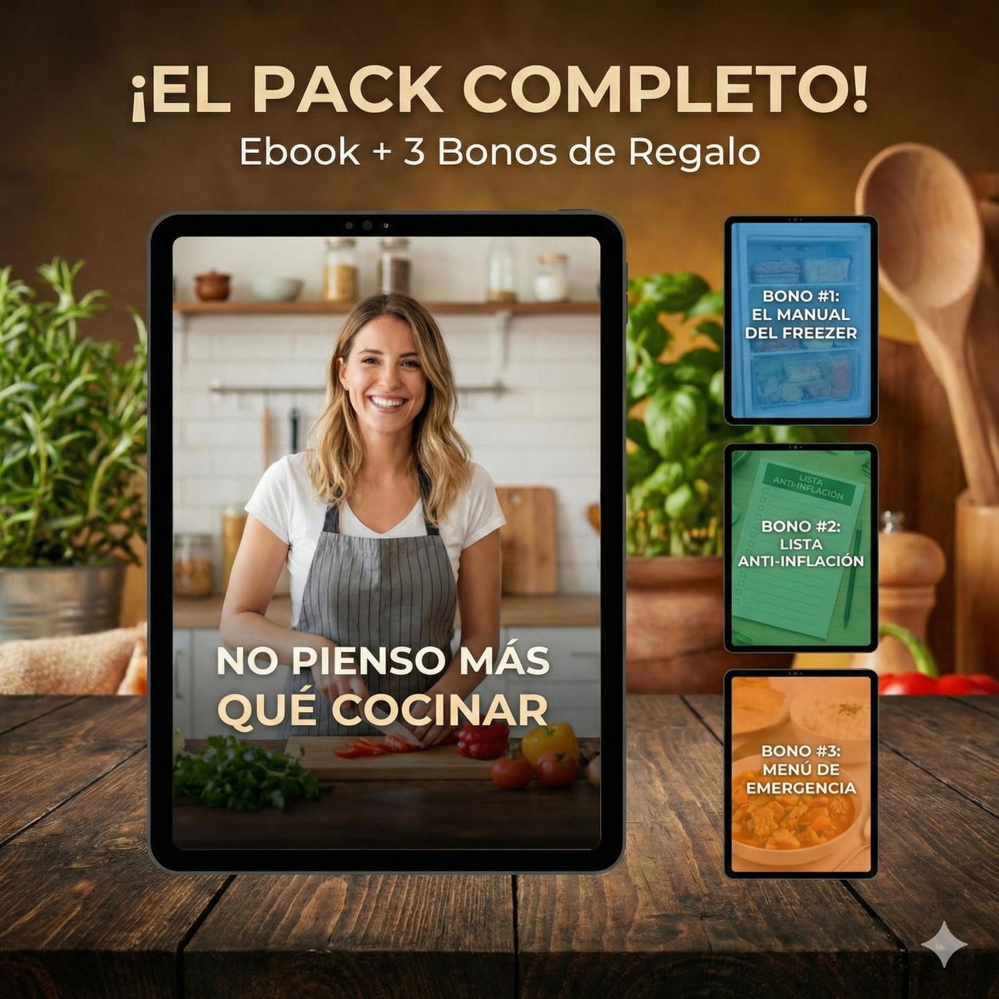 Cocinar Sin Pensar + 3 Bonos + Ahorro en Comida Cada Mes 🎁