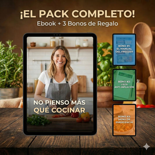 Cocinar Sin Pensar + 3 Bonos + Ahorro en Comida Cada Mes 🎁